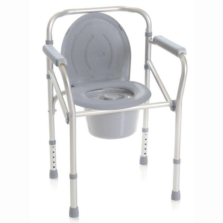 Silla WC PLEGABLE de Aluminio 4 en 1 Resistente 130 kg