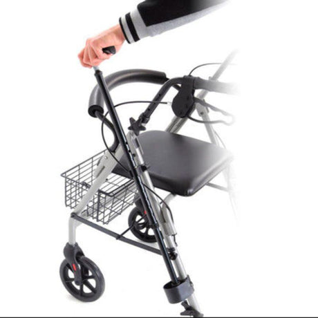 Andador Rollator de Aluminio Freno de Maneta y Parking