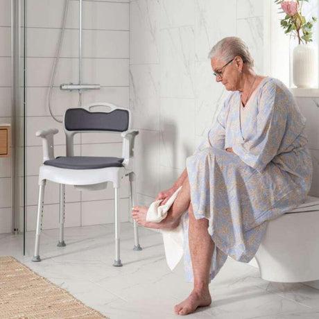 Silla de Baño con Inodoro Acolchada 4 en 1 Commode SWIFT
