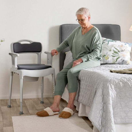 Silla de Baño con Inodoro Acolchada 4 en 1 Commode SWIFT