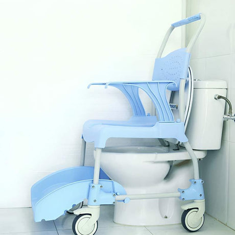 Silla de Ducha y Wc Autopropulsable con Ruedas Grandes MOEM