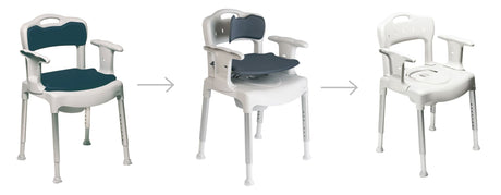 Silla de Baño con Inodoro Acolchada 4 en 1 Commode SWIFT