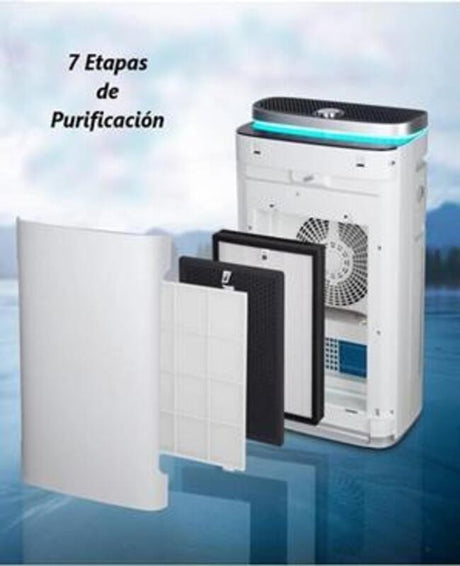 Purificador de Aire Profesional para virus, bacterias y alérgenos con luz ultravioleta y humidificador