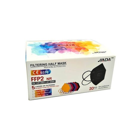 Mascarillas FFP2 Negras Homologadas CE (caja 20 unds.)