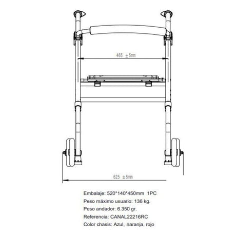 Andador 4 Ruedas Alta Calidad (Resistente 136kg) Plegable y Asiento Roll Pro