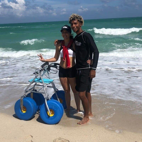 Andador para Playa Ruedas Grandes XL Regulable Plegable con Frenos