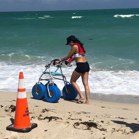 Andador para Playa Ruedas Grandes XL Regulable Plegable con Frenos
