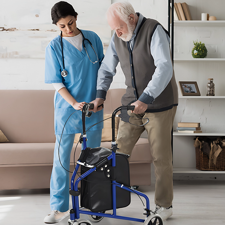 Andador Plegable con Cesta y Regulable en Altura DELTA