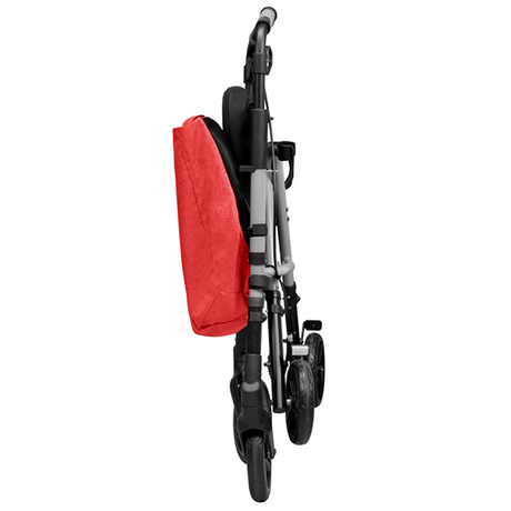 Andador con Asiento Regulable en Altura Acolchado + Bolsa de la Compra XL