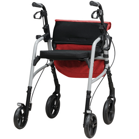 Andador con Asiento Regulable en Altura Acolchado + Bolsa de la Compra XL