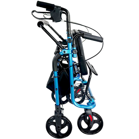 Andador Silla de Ruedas Azul Plegable