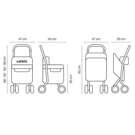 Andador Carro de Compra con Asiento Carlett Lett 800 MOVE