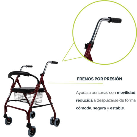 Andador Frenos Presión Compacto