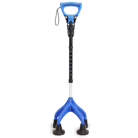 Baston 4 Patas Regulable Azul