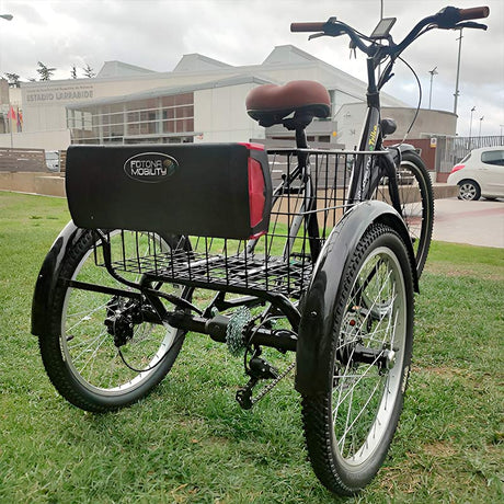 Bicicleta-Triciclo Eléctrico Cesta Práctica