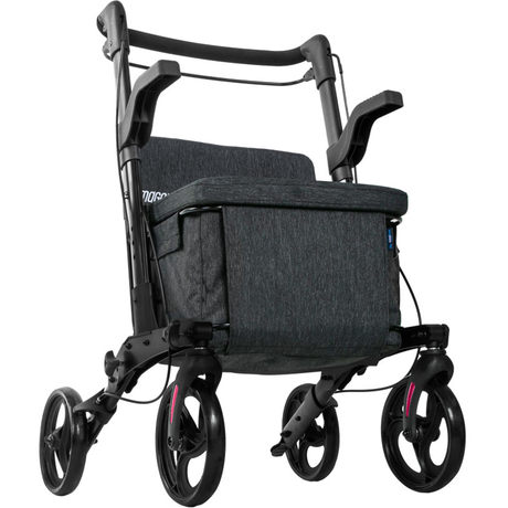 Carro Compra Andador Gris con Reposabrazos