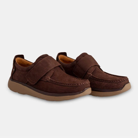 Mocasín con Velcro Marrón