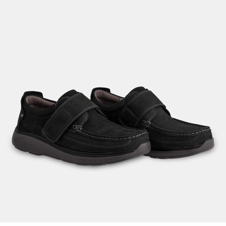 Mocasín con Velcro Oscuro