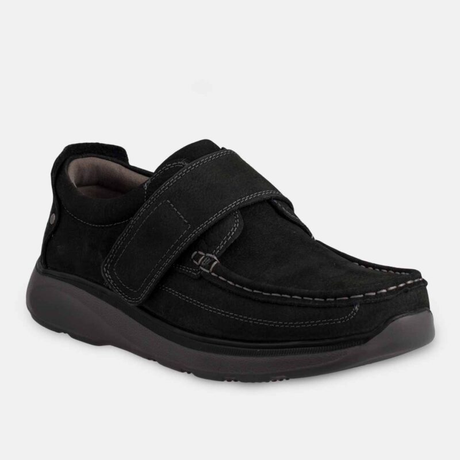 Mocasín con Velcro para Hombre Negro