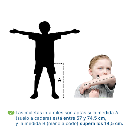 Muletas para Niños Regulable de Aluminio PAR