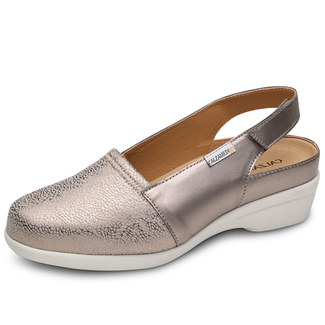 Sandalia Punta Cerrada Champagne