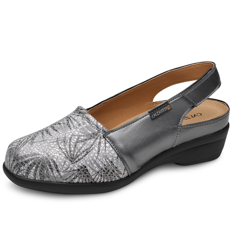 Sandalia Punta Cerrada Gris