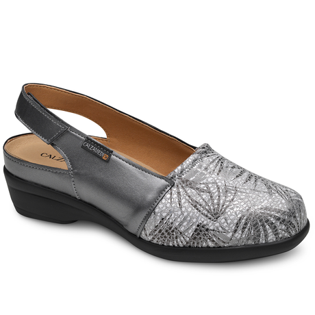 Sandalia Punta Cerrada Plata