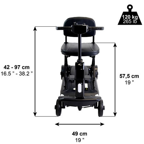 Scooter Eléctrico PLEGABLE 4 Ruedas