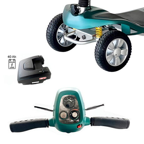 Scooter Eléctrico SUPERLIGERO Desmontable con Batería de Litio Suspensión Comoda