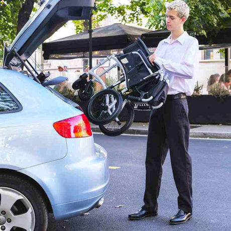Silla ruedas ligera fácil transporte