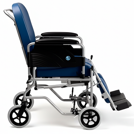 Silla de Ruedas RECLINABLE con Inodoro Acolchada Ruedas 20 cm
