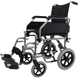 Lateral inclinado de la silla ruedas plegable con reposabrazos abatibles que facilita las transferencias dortomedical
