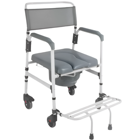 Silla de Inodoro PLEGABLE de Aluminio con Ruedas CERDEÑA