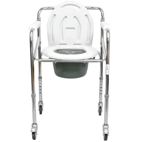 Silla WC con Ruedas Cubeta Incluida
