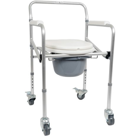 Silla WC con Ruedas Plegable