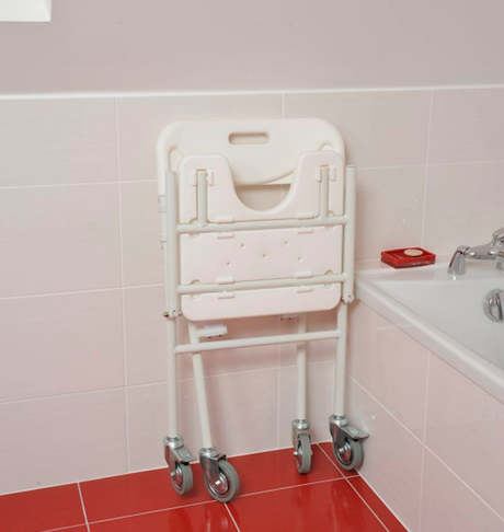 Silla de Baño con Ruedas Plegable 