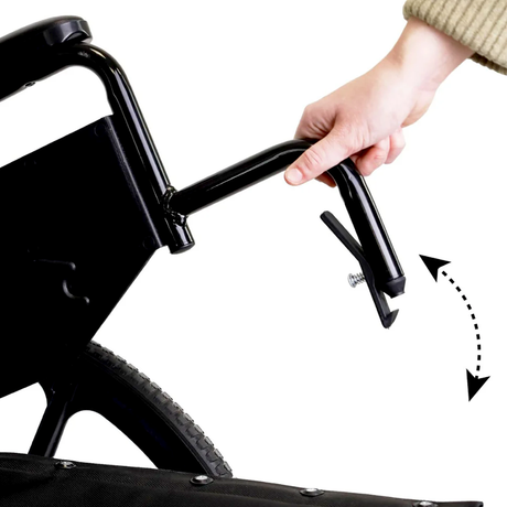 Silla de Ruedas Ancha Reposabrazos Abatibles