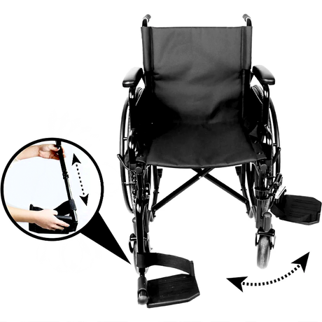 Silla de Ruedas Autopropulsable Reposapies Abatible