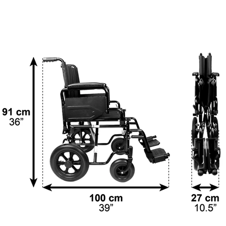Silla de Ruedas Plegable Resistente