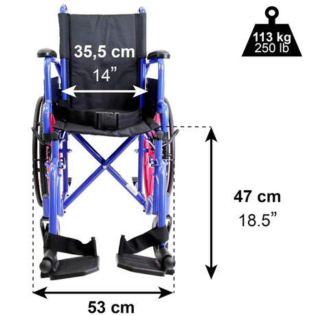 Silla de Ruedas para Niños Estrecha