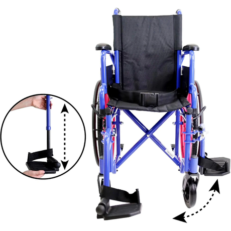 Silla de Ruedas para Niños Reposapiés Altura Ajustable