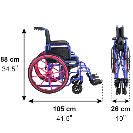 Silla de Ruedas para Niños Rosa