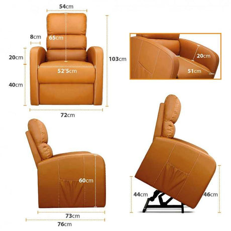 Sillón Relax LEVANTA PERSONAS con Masaje Vibratorio y Calor Lumbar CAMEL