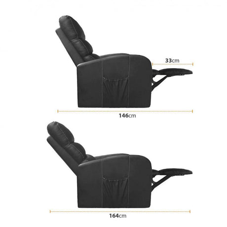 Sillón Relax LEVANTA PERSONAS con Masaje Vibratorio y Calor Lumbar