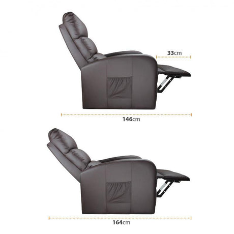 Sillón Relax LEVANTA PERSONAS con Masaje Vibratorio y Calor Lumbar CAMEL