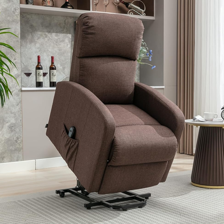 Sillon Reclinable Electrico Levanta Personas Marron Casa