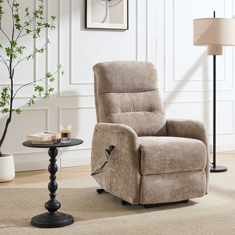 Sillon Relax Masaje Beige Acolchado