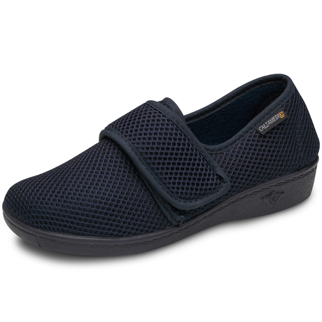 Zapatillas Velcro Mujer Azul