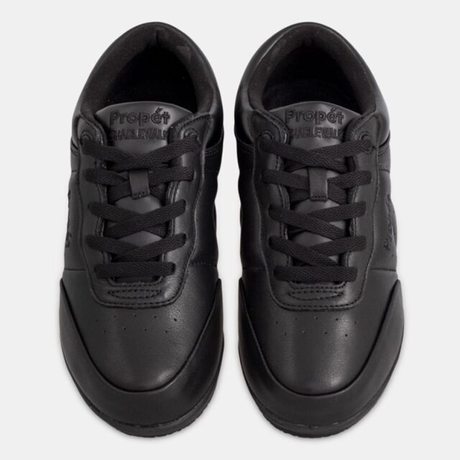 Zapatillas para Pies Delicados Negras Cordones