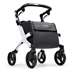 Andador de 4 ruedas pequeño con asiento integrado para descansar durante el paseo dortomedical
